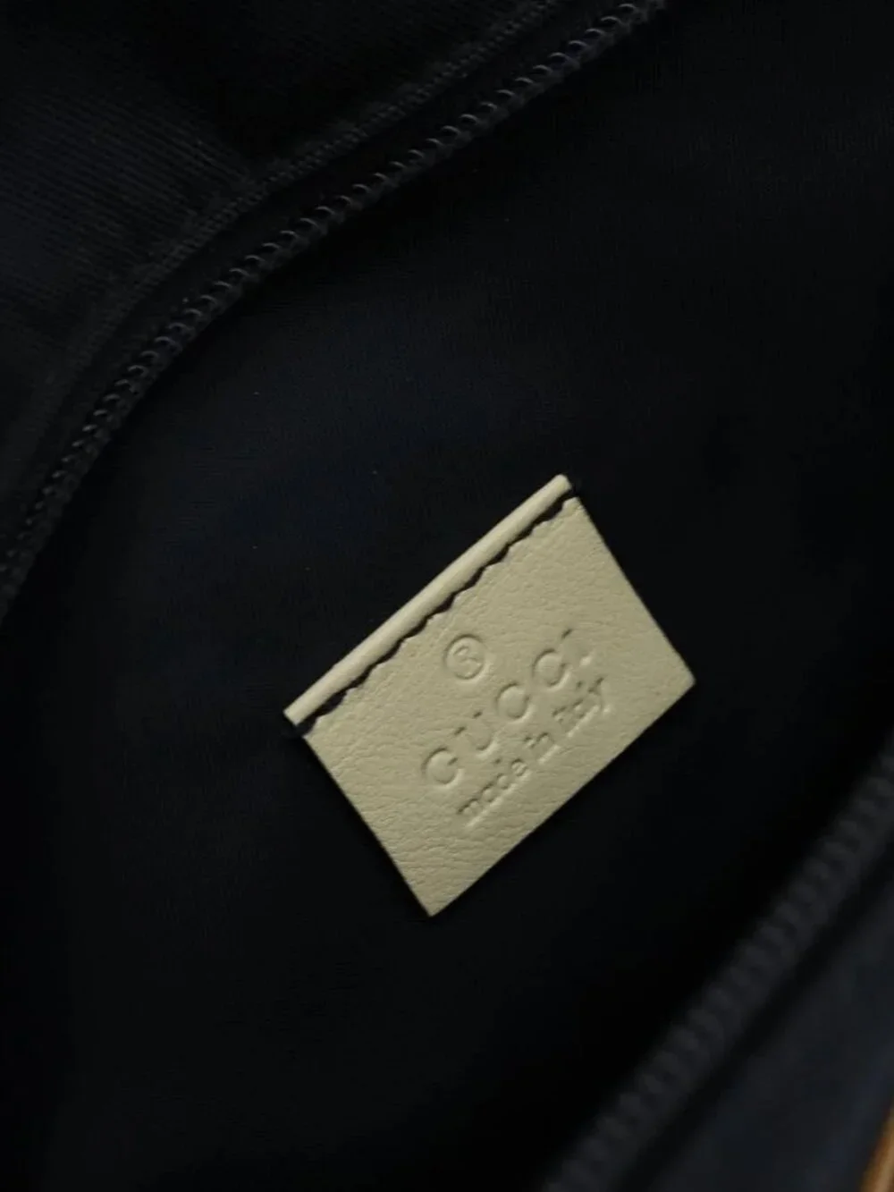 GUCCI Pouch Nylon Navy Silver Auth bs22200